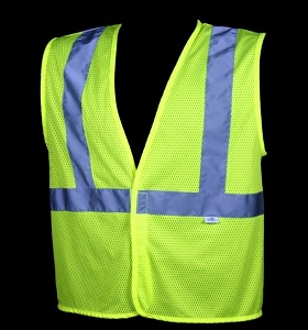 Class 2 Lime - Mesh Yellow Safety Vest - 25 Count